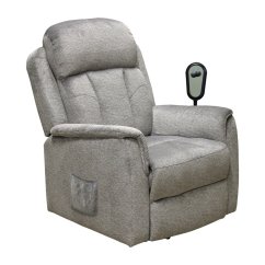 TV křeslo COMFORT s elektrickým polohováním — šedá IDEA nábytek
