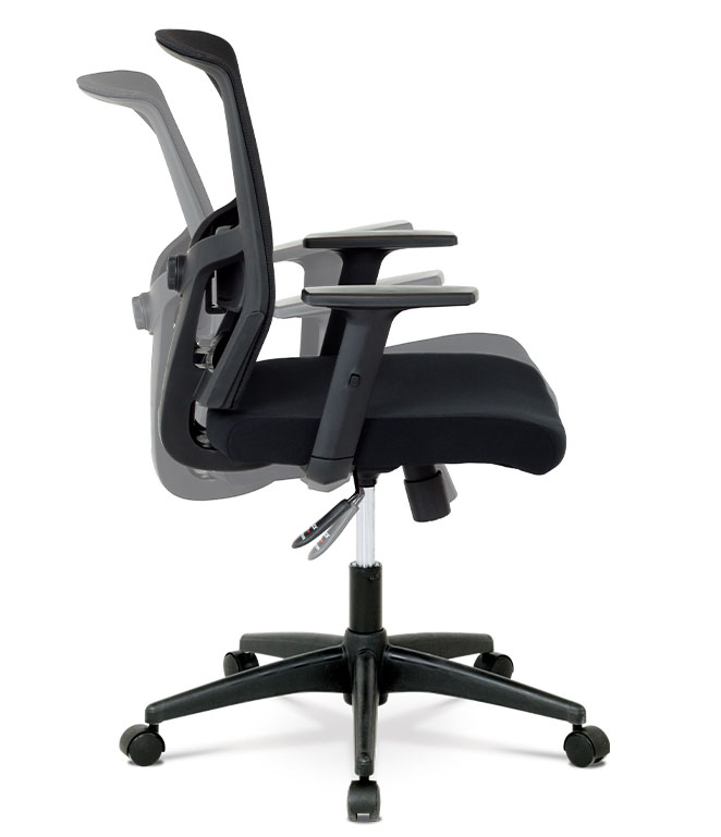 Kancelářská židle na kolečkách KOLTA –  s područkami, černá Autronic