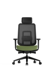 Kancelářská ergonomická židle K42  SP – síť/ čalouněná, zelená