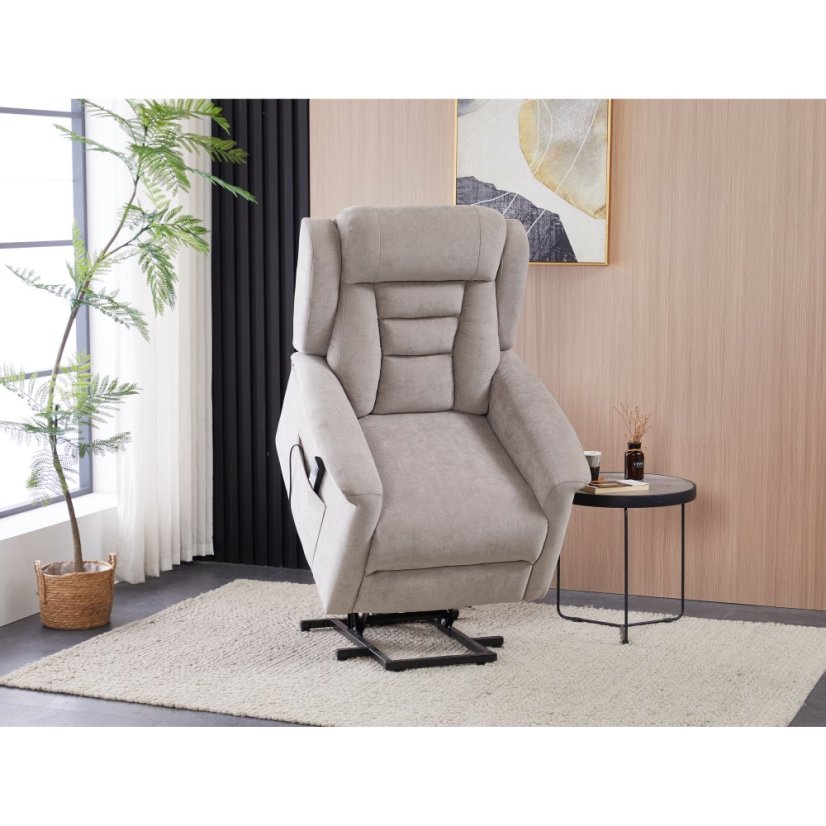 Relaxační křeslo ELECTRO s lanýžovým čalouněním a 2 motory Autronic