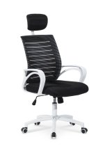 Kancelárska otočná stolička SOCKET - sieť, látka, čierna / biela