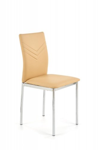 Jídelní židle JENNER – kov, ekokůže, béžová