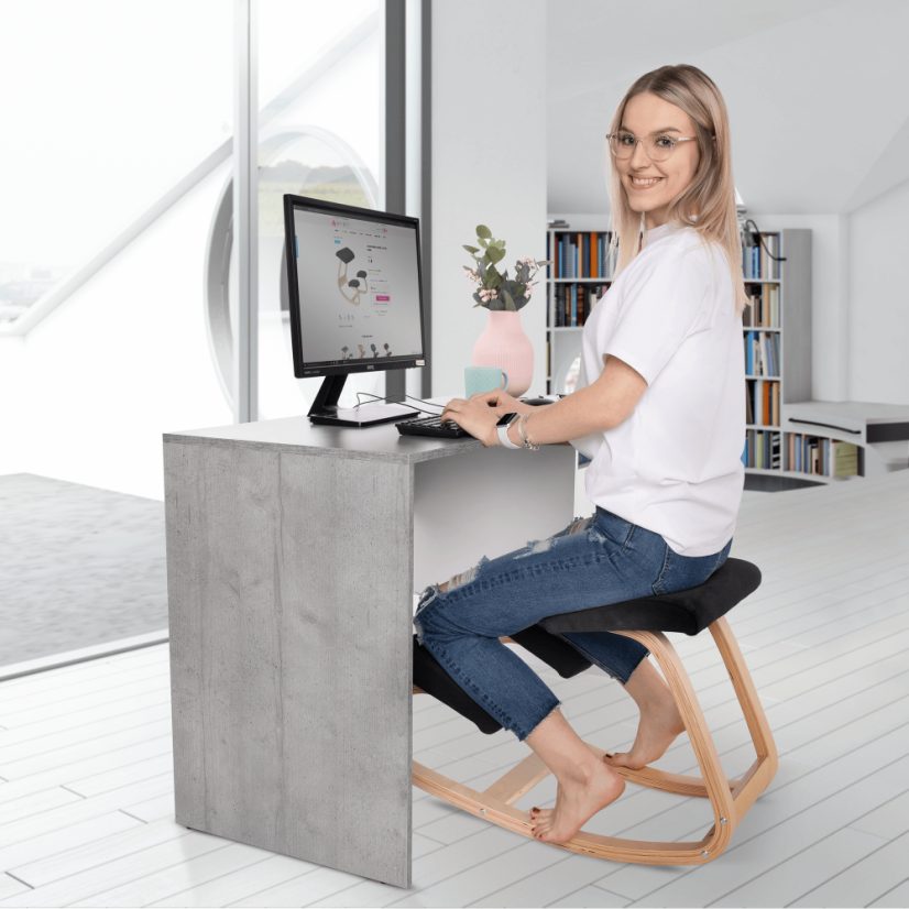 Ergonomická balanční klekačka RENAR – černá přírodní, Kondela - Barva: Černá