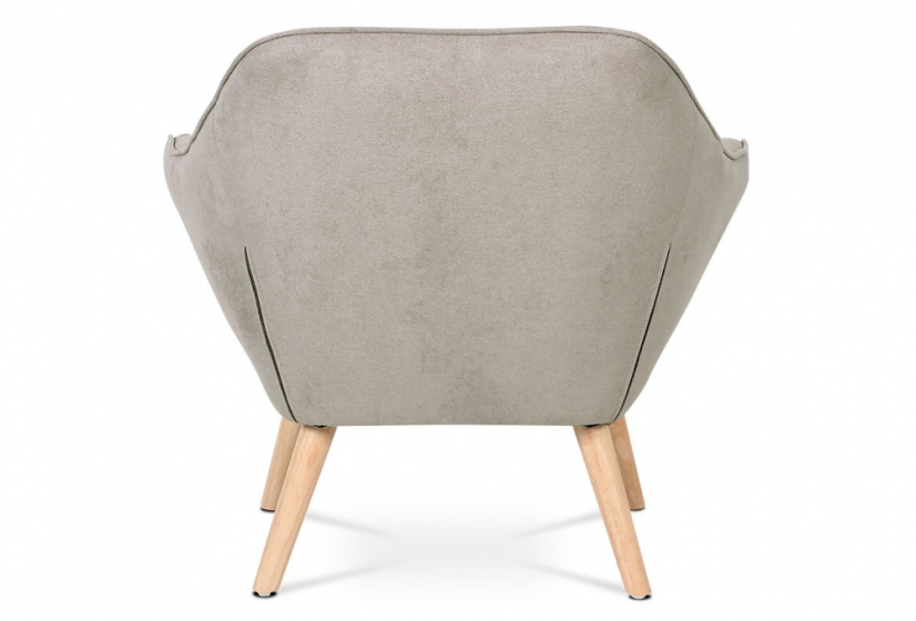 Relaxační křeslo YSTAD — masiv, látka šedobéžová, nosnost 130 kg Autronic