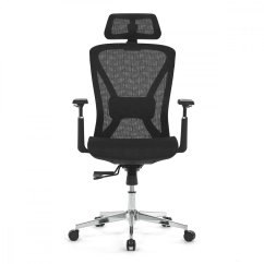 Kancelárska ergonomická stolička FLIP — sieť, čierna