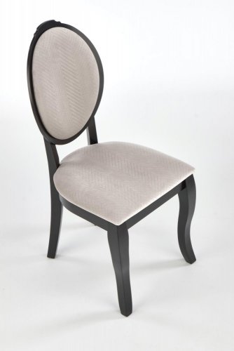 Jídelní židle VELO – masiv, látka, více barev - VELO: černá / béžová