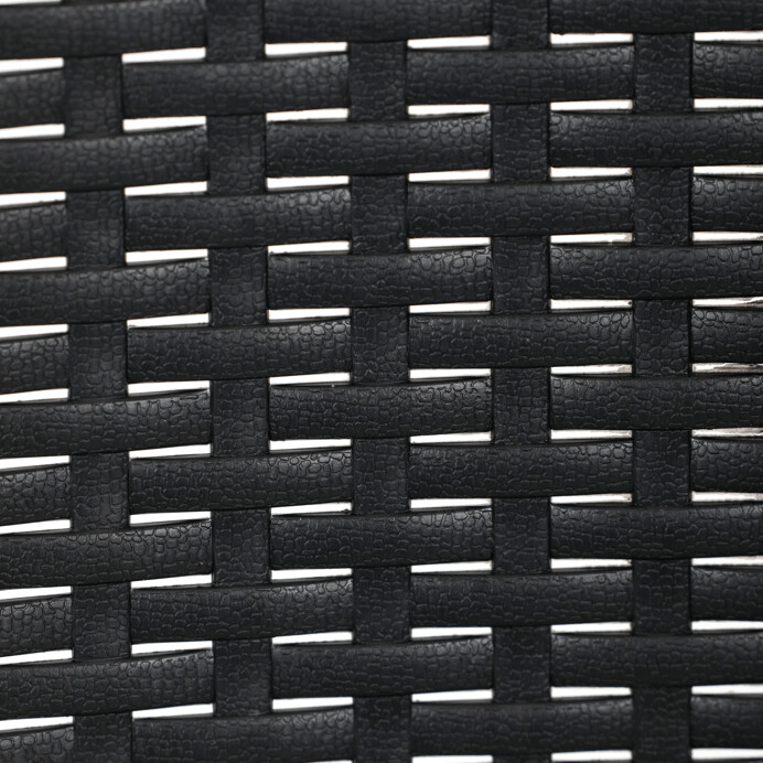 Záhradná stolička SLATE – čierna, kovový rám, plastové sedadlo