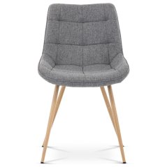 Jedálenská stolička VOX - kov, zamat, sivá