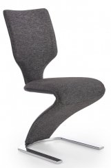 Jedálenská stolička RUST – ekokoža, látka, čierna / tmavo šedá