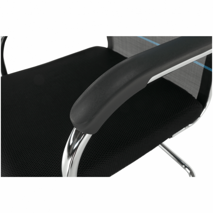 Konferenčná stolička ESIN - sieť/látka, viacfarebná - Farbové varianty ESIN: Hneda/čierna