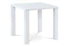 Jídelní stůl VILM – 80x80x76 cm, vysoký lesk bílý Autronic