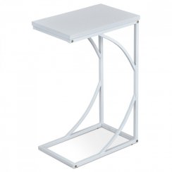 Konferenční stolek ILUNA — kov, lamino, bílá