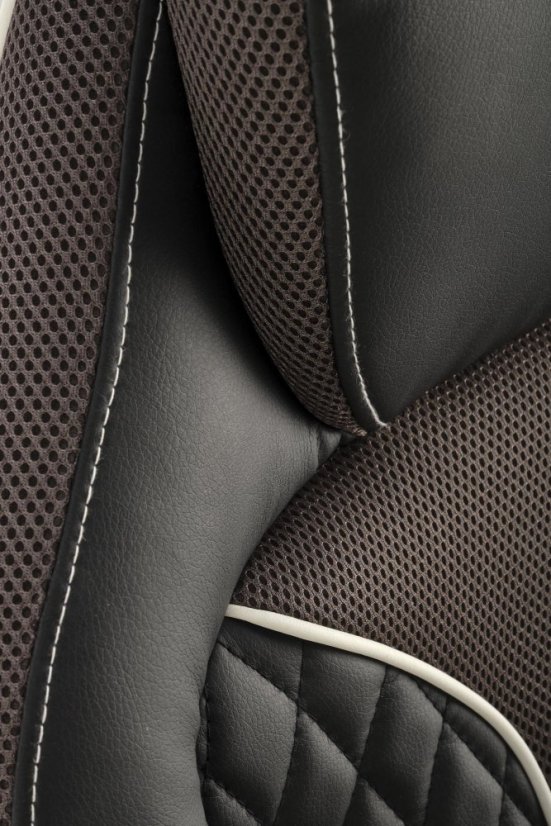 Kancelářské křeslo HAMLET — ekokůže, černá / šedá Halmar