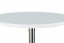 Barový stolek ROND – chrom, plast, bílá