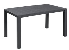 Zahradní stůl JULIA — 151x93x11cm, antracit, plast