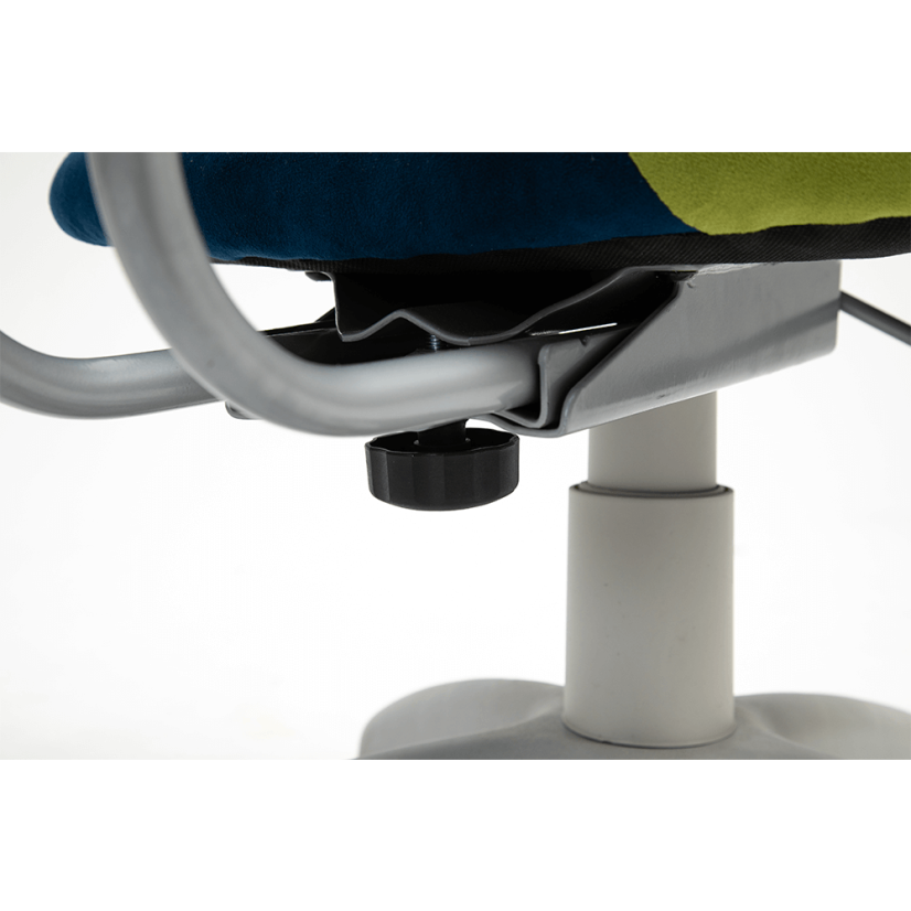 Detská rastúca stolička RAIDON – látka, plast, zelená / modrá / sivá