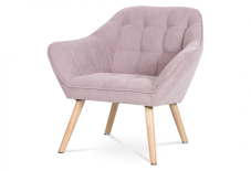 Relaxační křeslo YSTAD — masiv, látka růžová, nosnost 130 kg Autronic