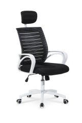 Kancelárska otočná stolička SOCKET - sieť, látka, čierna / biela