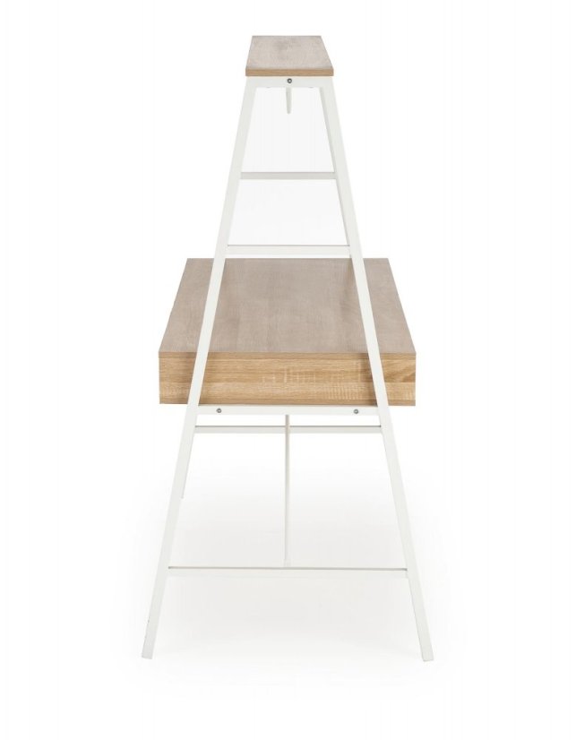 Psací stůl JENSEN — dub sonoma / bílá Halmar