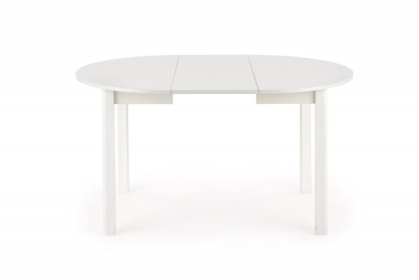 Jídelní kulatý rozkládací stůl RINGO – 102x102x76 (+40) dřevo, bílá Halmar