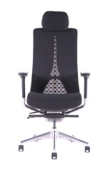 Kancelárska ergonomická stolička Sego EGO — čierna, nosnosť 140 kg