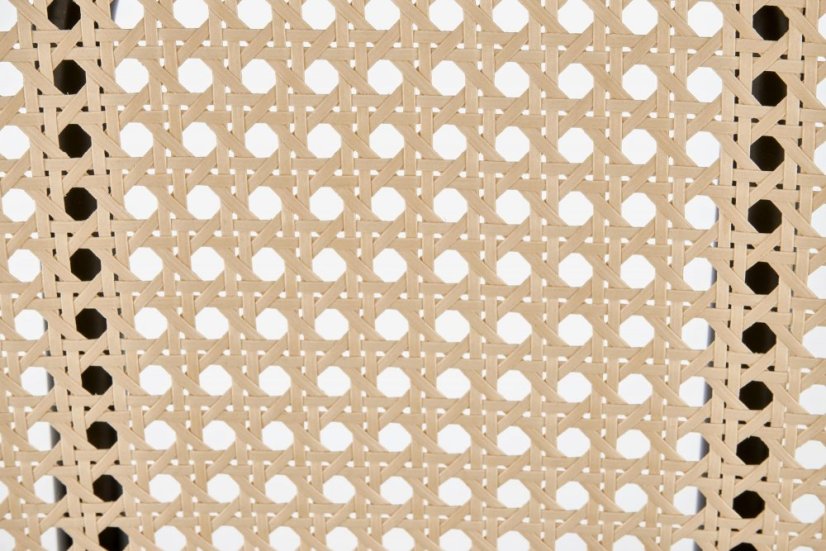 Jedálenská stolička VANTA — kov, umelý ratan, šedá