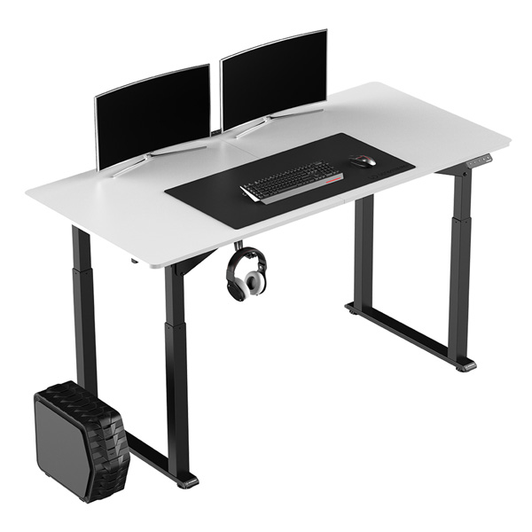 Elektricky výškově nastavitelný stůl UPLIFT — 160 cm, bílá / černá