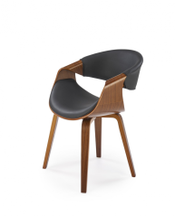 Jedálenské kreslo JARED — ekokoža, dekor orech / čierna
