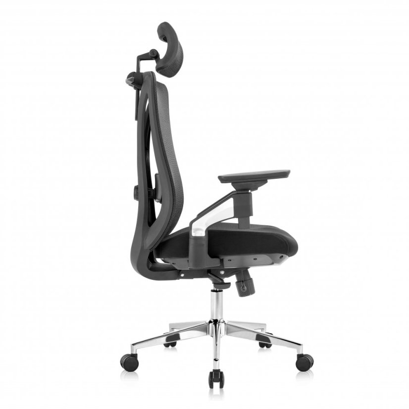 Kancelářská ergonomická židle VERTE X — černá, nosnost 150 kg