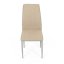 Moderná jedálenská stolička LENA z béžovej látky so sivými kovovými nohami Autronic