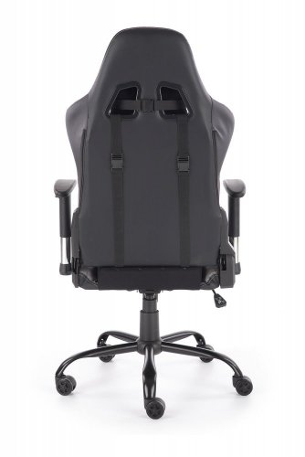 Herní židle DRAKE - látka, černá/šedá