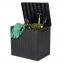 Zahradní úložný box CITY — 113L, plast, grafit, nosnost 120 kg