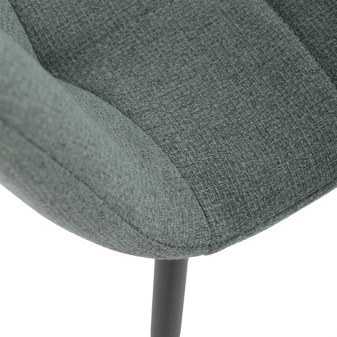 Jídelní židle FORMA – zelená látka, černé kovové nohy Autronic