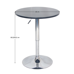 Barový stolek BRANY NEW - MDF, chrom, černá Kondela