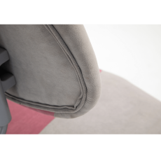 Detská rastúca stolička RAIDON – látka, plast, sivá / ružová