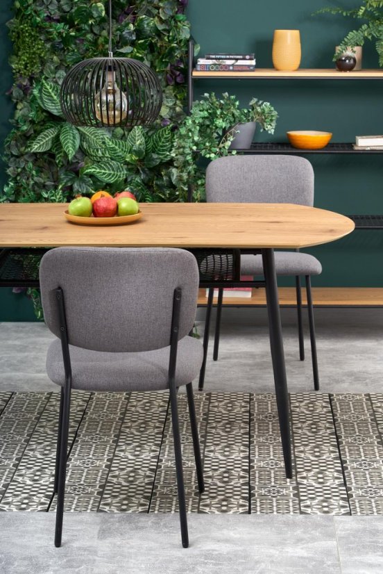 Jídelní stůl JACKSON — 160x90x77 cm, dekor zlatý dub Halmar