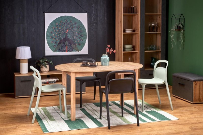 Jídelní rozkládací stůl RINGO — dekor řemeslný dub Halmar