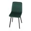 Elegantná jedálenská stolička NOX – zelený zamat, čierny kov Autronic