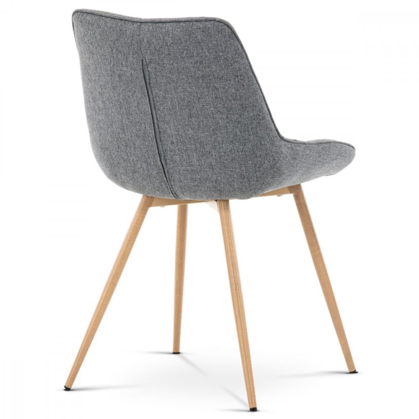 Jídelní židle VOX – kov, samet, šedá Autronic