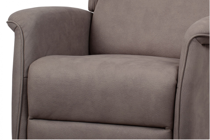 TV křeslo ušák MARLON s elektrickým polohováním — hnědá látka, 2 motory, nosnost 140 kg Autronic