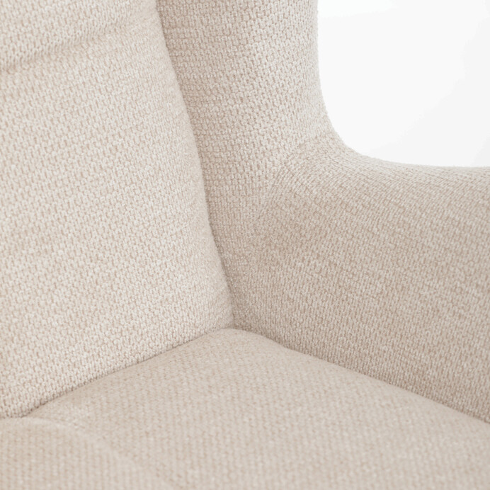 Elegantní béžové křeslo ušák HUG – Autronic