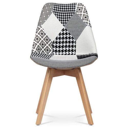 Jedálenská stolička BOLZANO - masív buk, patchwork