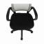 Detská otočná stolička na kolieskach ADRA – plast, šedá / čierna