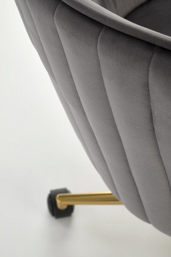 Kancelárska otočná stolička TIMOTEO — kov, látka, sivá