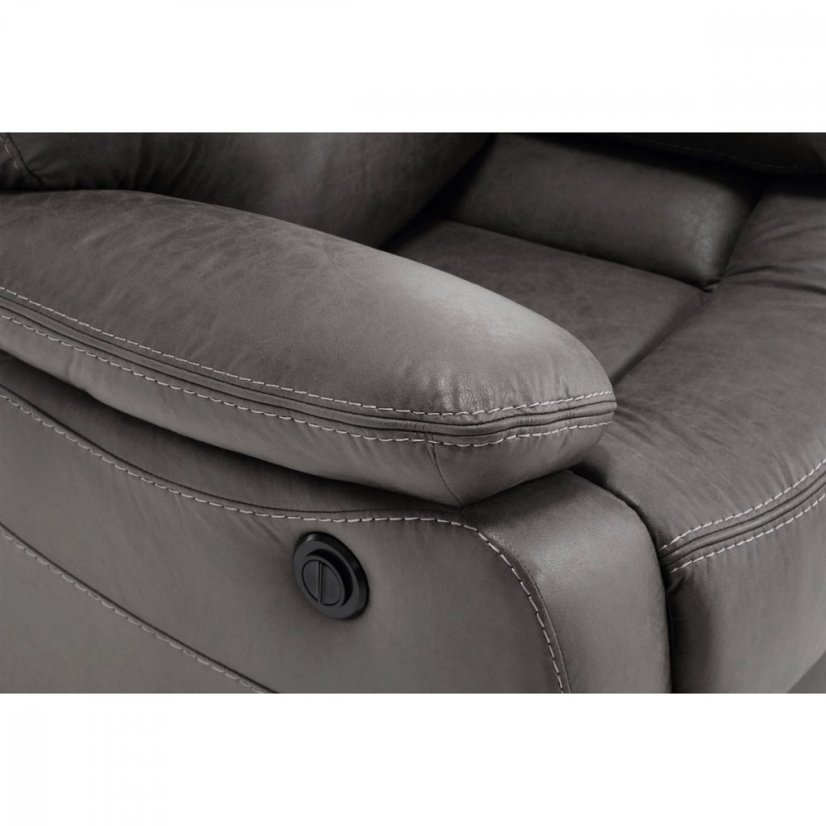 TV křeslo CHRISTOF s elektrickým polohováním — látka, šedá Autronic