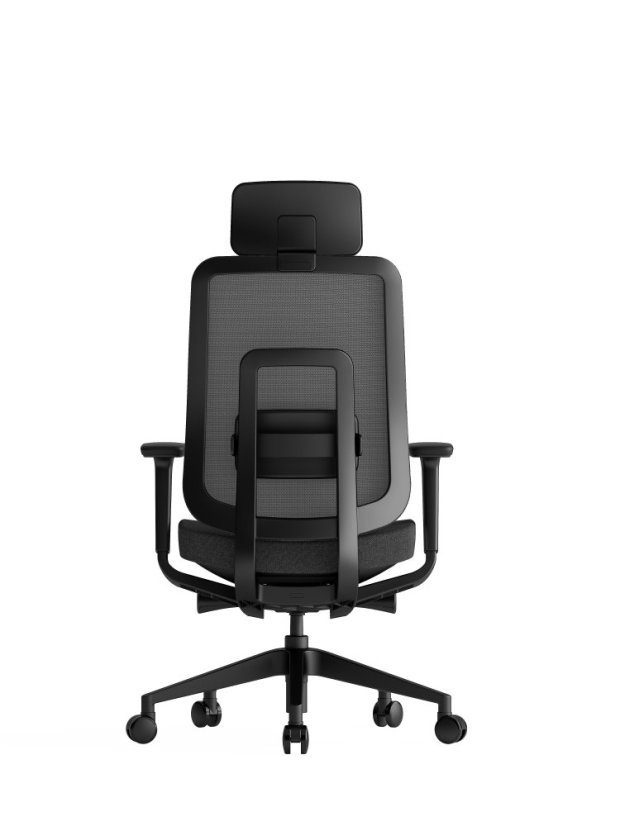 Kancelářská ergonomická židle K42  SP – síť/ čalouněná, černá