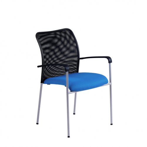 Jednací židle Office Pro TRITON NET – s područkami, více barev - Čalounění  Saturn: NET modrá