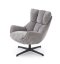 ORINOKO svetlosivé relaxačné kreslo s otočnou funkciou