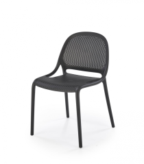 Jídelní židle BERN — plast, černá Halmar