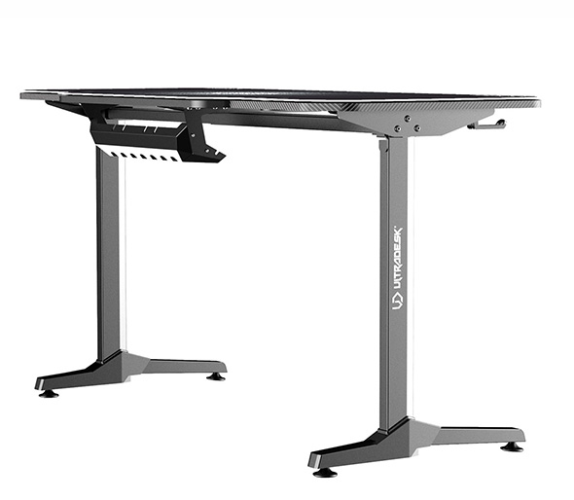 Herný stôl ULTRADESK FRAG WHITE – 140x66x76cm, so stojanom Ultradesk BEAM